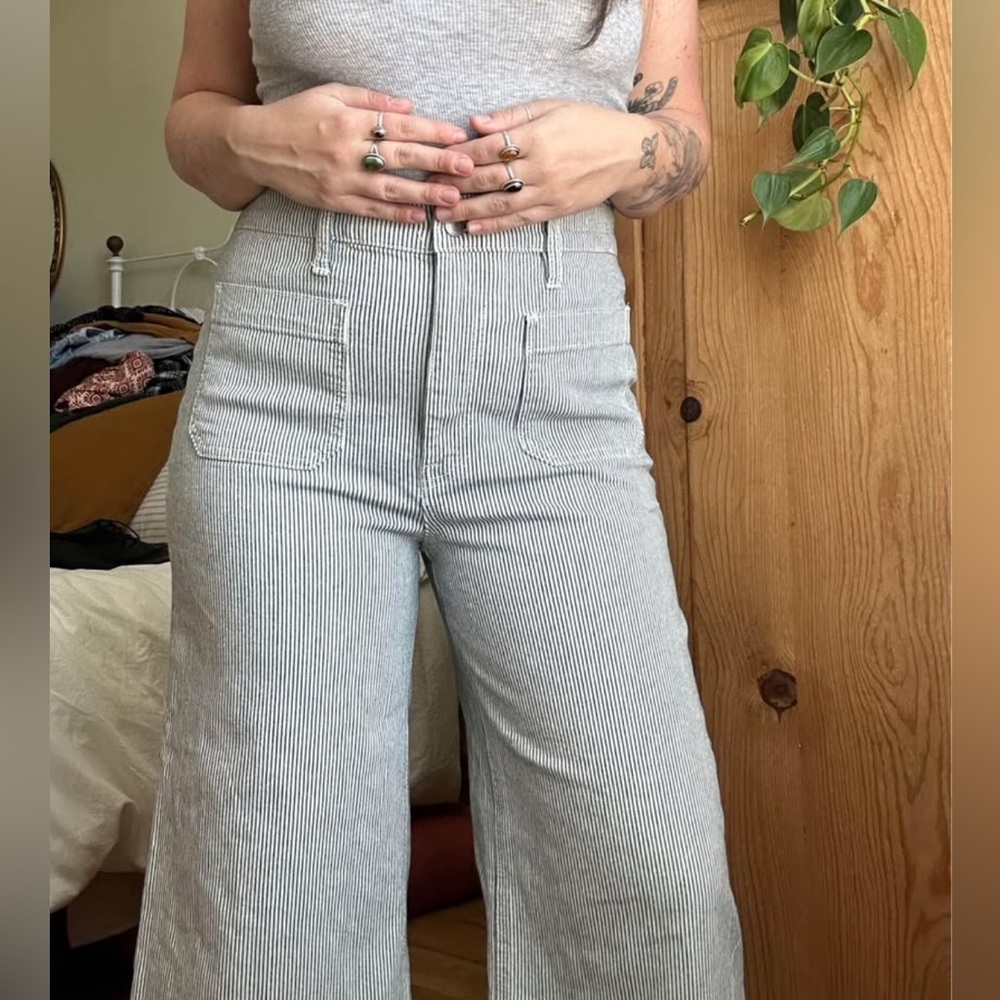 Point Sur Wide Leg striped pants